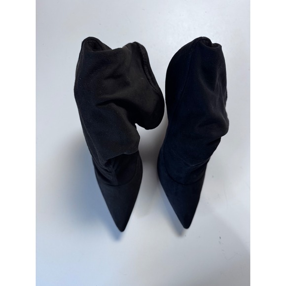 Schutz Misane Black Suede Pointed Toe Stiletto Sock Booties Size 9.5B - Picture 7 of 9